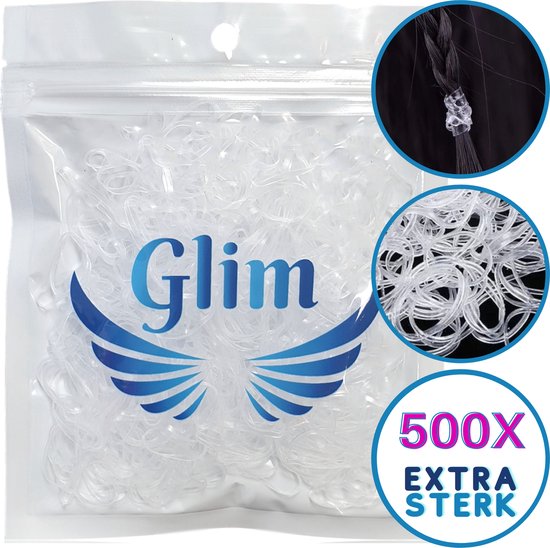 500x Transparant mini elastiekjes