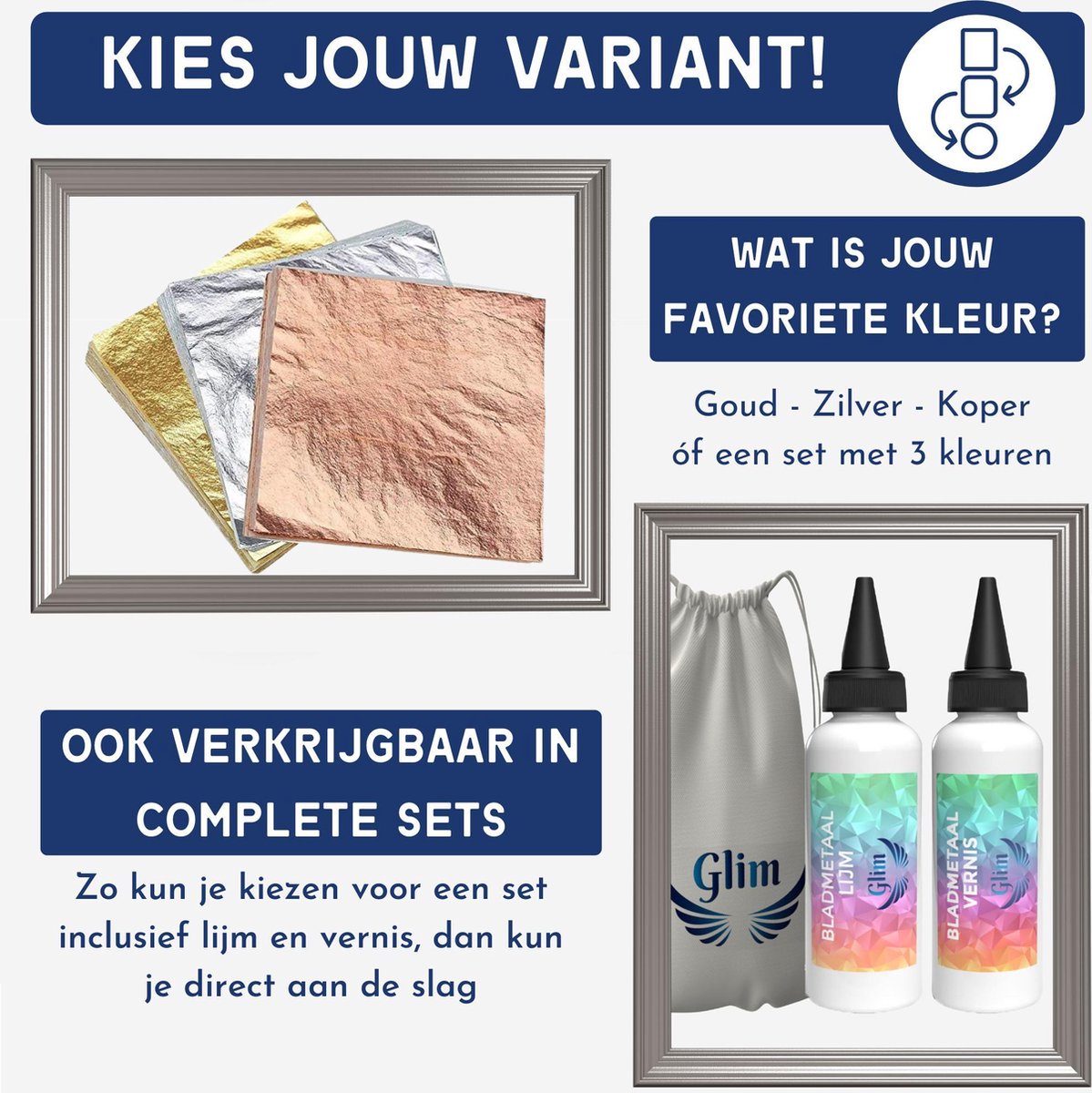 Bladmetaal Zilver Complete set