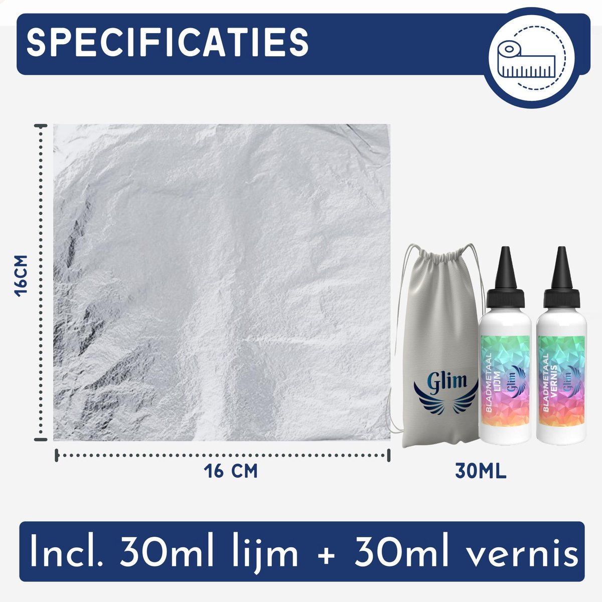 Bladmetaal Zilver Complete set